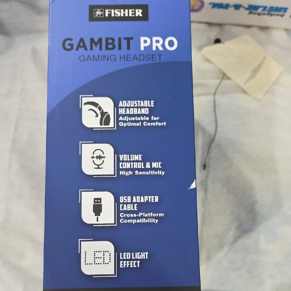 Fisher Gaming Headset with Blue LED Lights